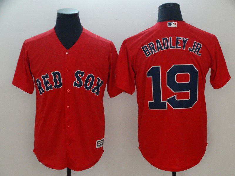 Men Boston Red Sox #19 Bradley jr Red Game MLB Jerseys